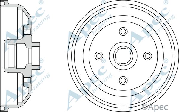 APEC BRAKING stabdžių būgnas DRM9112